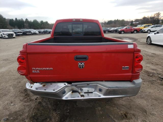 1D7HW42N56S508159 - 2006 DODGE DAKOTA SLT RED photo 6