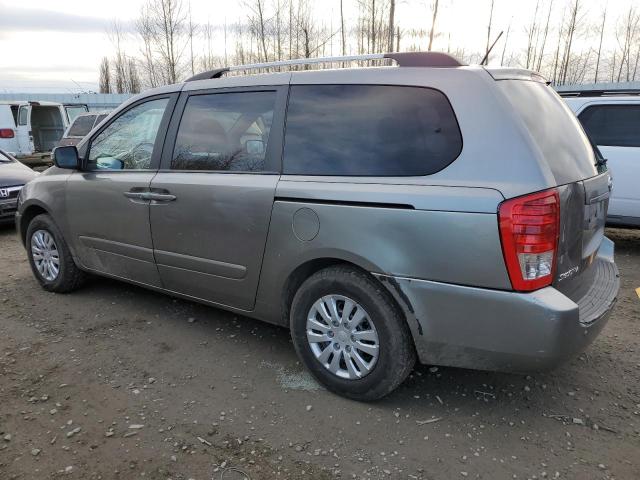 KNDMG4C78B6364244 - 2011 KIA SEDONA LX SILVER photo 2