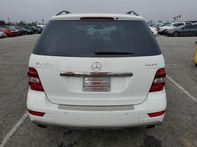 4JGBB8GB2BA627073 - 2011 MERCEDES-BENZ ML 350 4MATIC WHITE photo 6