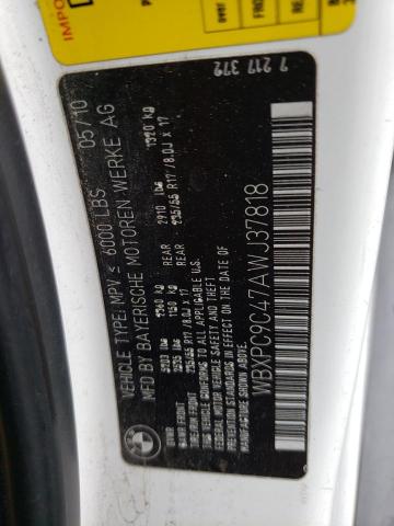 WBXPC9C47AWJ37818 - 2010 BMW X3 XDRIVE30I Weiß Foto 13