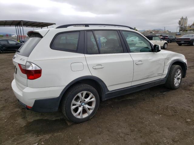 WBXPC9C47AWJ37818 - 2010 BMW X3 XDRIVE30I WHITE photo 3