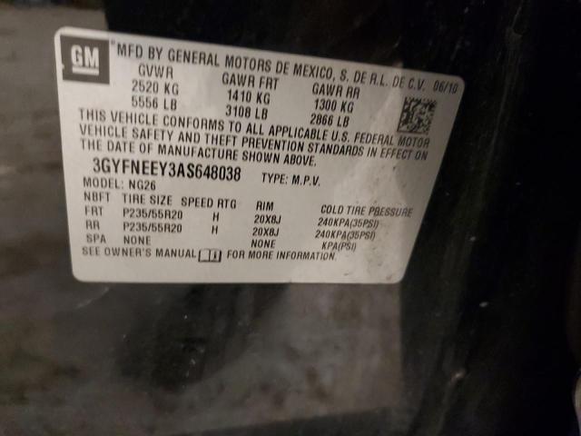 3GYFNEEY3AS648038 - 2010 CADILLAC SRX PERFORMANCE COLLECTION Қара фото 12