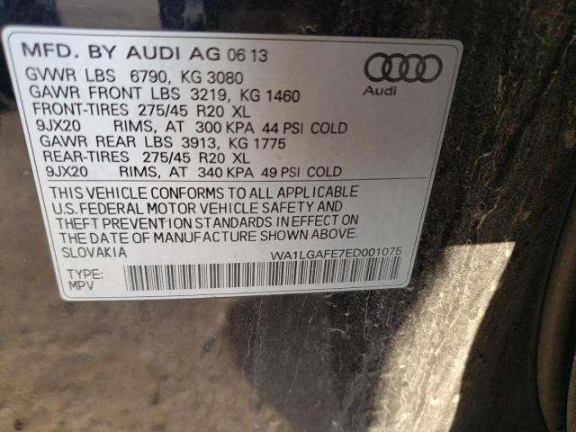 WA1LGAFE7ED001075 - 2014 AUDI Q7 PREMIUM PLUS CHARCOAL photo 13