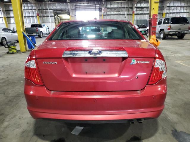 3FADP0L36BR117030 - 2011 FORD FUSION HYBRID RED photo 6