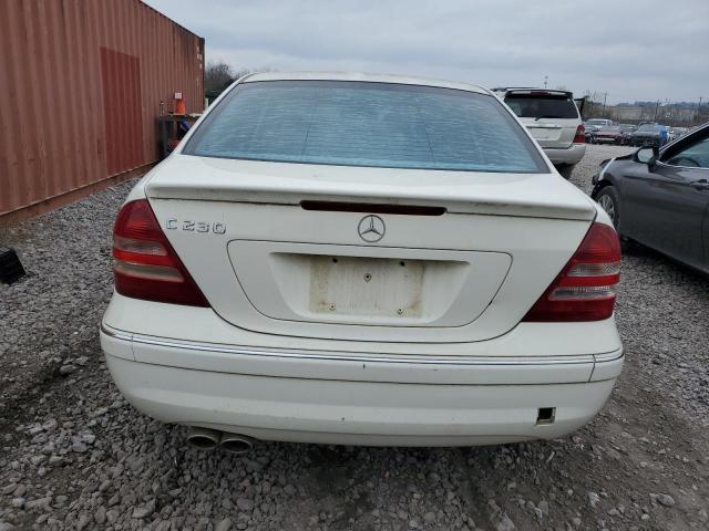 WDBRF52HX7F927020 - 2007 MERCEDES-BENZ C 230 WHITE photo 6