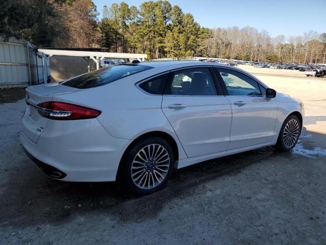 3FA6P0T94JR106037 - 2018 FORD FUSION SE WHITE photo 3