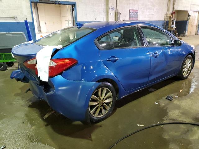 KNAFX4A63E5122083 - 2014 KIA FORTE LX BLUE photo 3