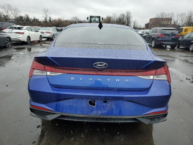 5NPLN4AG9MH003120 - 2021 HYUNDAI ELANTRA SEL BLUE photo 6