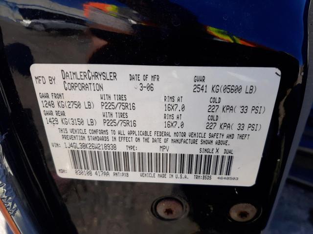 1J4GL38K26W218938 - 2006 JEEP LIBERTY RE BLACK photo 13