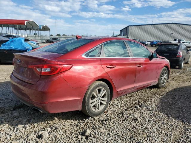 5NPE24AFXFH006572 - 2015 HYUNDAI SONATA SE RED photo 3