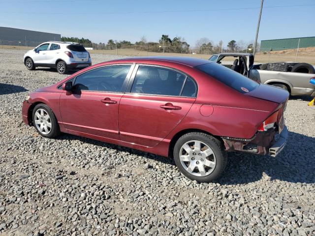 2HGFA1F50AH569588 - 2010 HONDA CIVIC LX RED photo 2