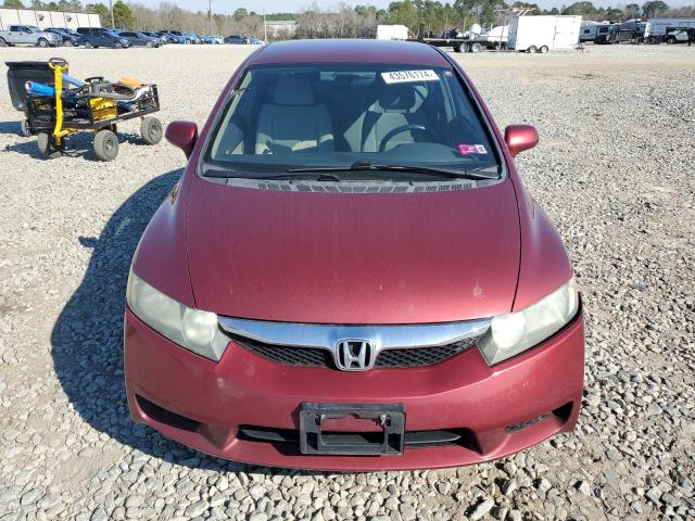 2HGFA1F50AH569588 - 2010 HONDA CIVIC LX RED photo 5