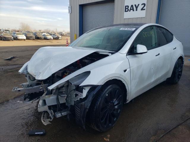 7SAYGDEFXNF542110 - 2022 TESLA MODEL Y WHITE photo 1