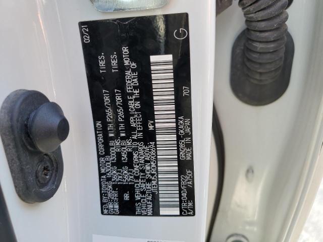 JTEMU5JR0M5908694 - 2021 TOYOTA 4RUNNER SR5/SR5 PREMIUM 白色 照片 13
