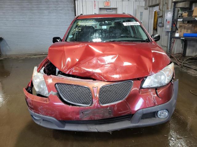 5Y2SL67887Z409237 - 2007 PONTIAC VIBE RED photo 5