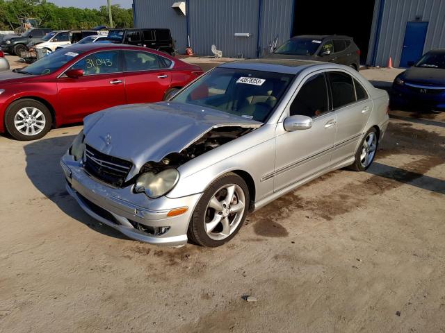 WDBRF40J85F712071 - 2005 MERCEDES-BENZ C 230K SPORT SEDAN SILVER photo 1