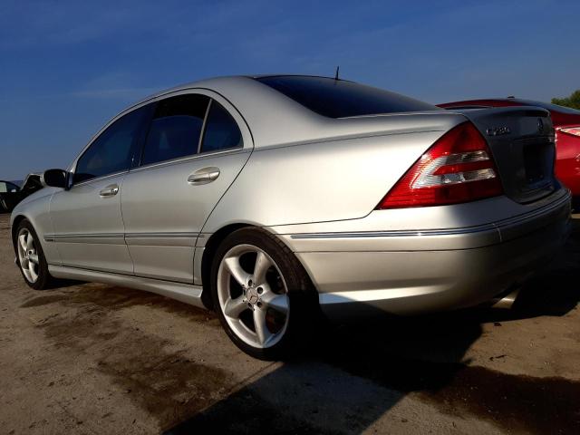 WDBRF40J85F712071 - 2005 MERCEDES-BENZ C 230K SPORT SEDAN SILVER photo 2