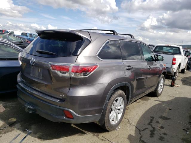 5TDBKRFH2GS291659 - 2016 TOYOTA HIGHLANDER LE GRAY photo 3