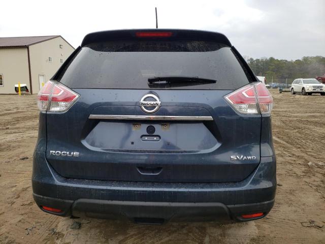 KNMAT2MV1GP626283 - 2016 NISSAN ROGUE S BLUE photo 6