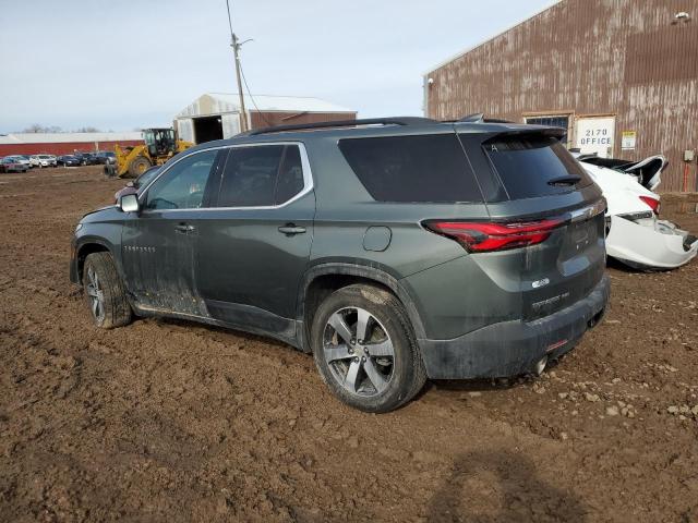 1GNEVHKW1NJ112693 - 2022 CHEVROLET TRAVERSE LT GREEN photo 2