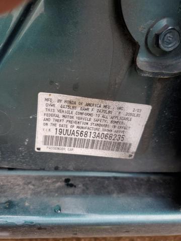 19UUA56813A068235 - 2003 ACURA 3.2TL TYPE-S GREEN photo 12