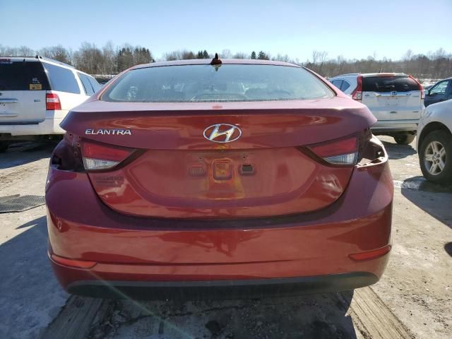 5NPDH4AE7GH788204 - 2016 HYUNDAI ELANTRA SE BURGUNDY photo 6