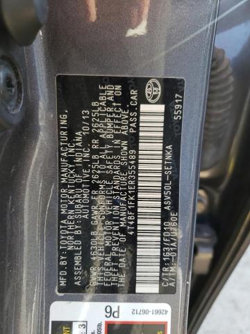 4T4BF1FK1ER355489 - 2014 TOYOTA CAMRY L GRAY photo 12