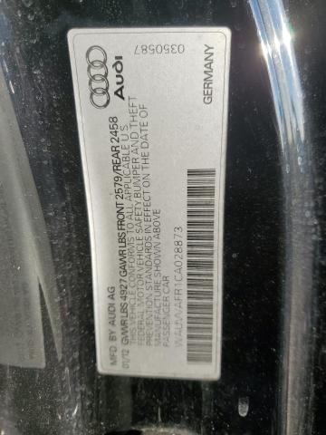 WAUVVAFR1CA028873 - 2012 AUDI S5 PRESTIGE 黑色 照片 12