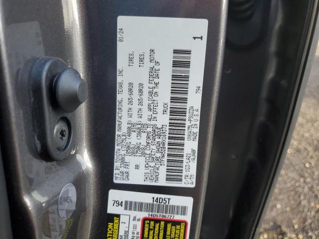 5TFNA5DB4RX169373 - 2024 TOYOTA TUNDRA CREWMAX PLATINUM ნაცრისფერი ფოტო 12