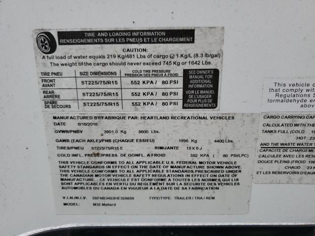 5SFNB3423HE328859 - 2017 HEARTLAND MALLARD 双色 照片 10