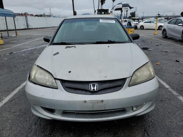 2HGES16504H583603 - 2004 HONDA CIVIC LX SILVER photo 5