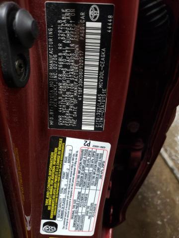 4T1BF30K06U120517 - 2006 TOYOTA CAMRY LE BURGUNDY photo 12