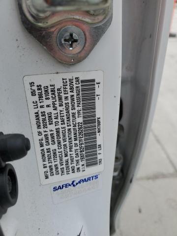 19XFB2F97FE262622 - 2015 HONDA CIVIC EXL WHITE photo 13