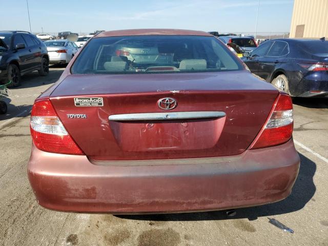 4T1BE32KX3U120441 - 2003 TOYOTA CAMRY LE MAROON photo 6