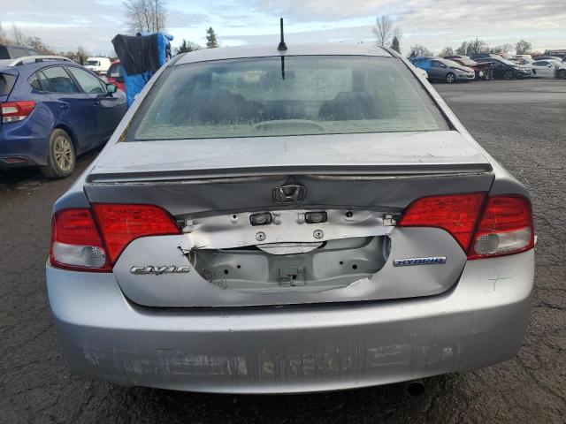 JHMFA3F23AS002606 - 2010 HONDA CIVIC HYBRID SILVER photo 6