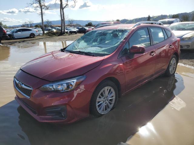 4S3GTAD64J3749765 - 2018 SUBARU IMPREZA PREMIUM PLUS RED photo 1