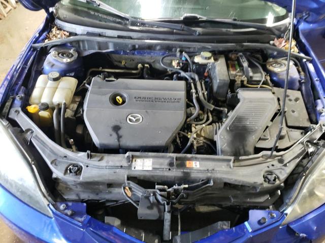 JM1BK343281879547 - 2008 MAZDA 3 HATCHBACK BLUE photo 11