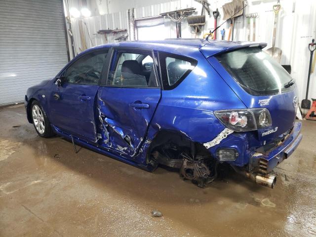 JM1BK343281879547 - 2008 MAZDA 3 HATCHBACK BLUE photo 2