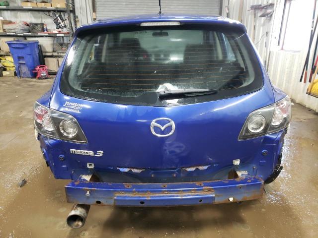 JM1BK343281879547 - 2008 MAZDA 3 HATCHBACK BLUE photo 6