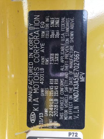 KNDJX3A5XE7027667 - 2014 KIA SOUL ! YELLOW photo 12