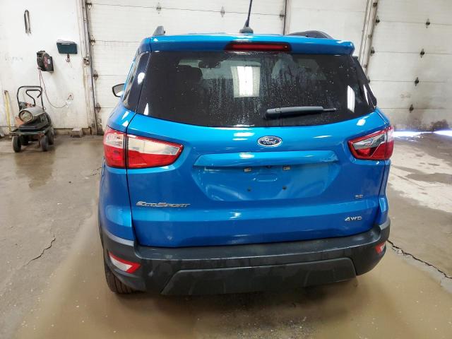 MAJ6S3GL1KC289192 - 2019 FORD ECOSPORT SE BLUE photo 6