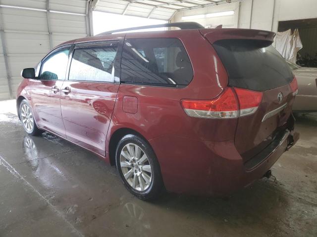 5TDYK3DC4CS206877 - 2012 TOYOTA SIENNA XLE MAROON photo 2