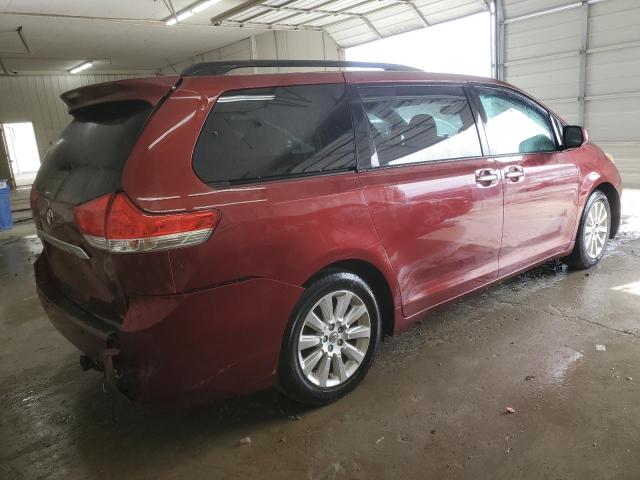 5TDYK3DC4CS206877 - 2012 TOYOTA SIENNA XLE MAROON photo 3