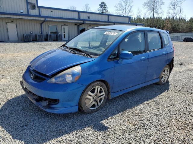 JHMGD38668S071098 - 2008 HONDA FIT SPORT BLUE photo 1