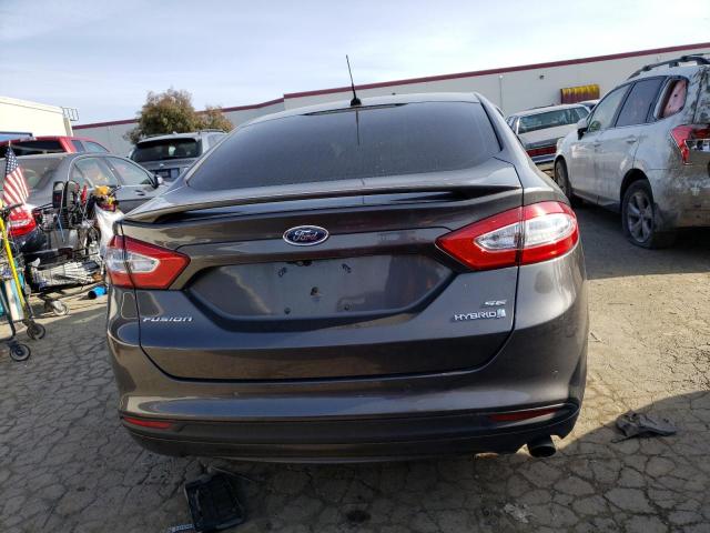 3FA6P0LU3GR305223 - 2016 FORD FUSION SE HYBRID GRAY photo 6