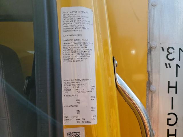 1FVACWFB1JHJH5674 - 2018 FREIGHTLINER M2 106 MEDIUM DUTY YELLOW photo 10