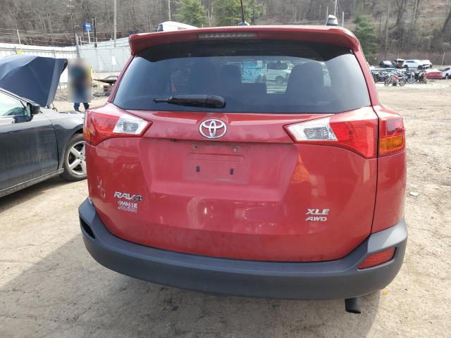 JTMRFREV4ED072706 - 2014 TOYOTA RAV4 XLE RED photo 6