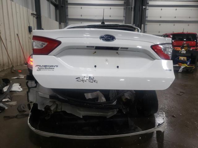 3FA6P0H78ER354143 - 2014 FORD FUSION SE WHITE photo 6