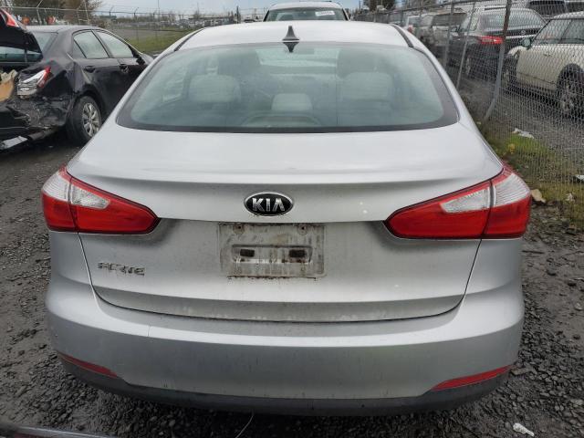 KNAFX4A65E5225215 - 2014 KIA FORTE LX SILVER photo 6