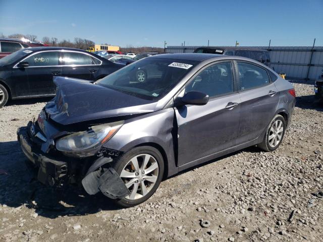 KMHCT4AE4EU671012 - 2014 HYUNDAI ACCENT GLS GRAY photo 1